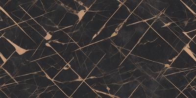 The primary subject of the image is a black and brown marble pattern. The setting is a black background, and the visual style is a close-up of the marble pattern. The colors and mood of the image are dark and moody, with the black and brown marble pattern creating a striking contrast against the black background.