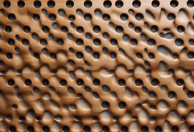 The primary subject of the image is a wooden wall with a unique texture, resembling a wood grain pattern. The setting is a room with a wooden surface, and the visual style appears to be a close-up of the wooden wall. The colors and mood of the image are predominantly brown, giving it a warm and natural atmosphere.