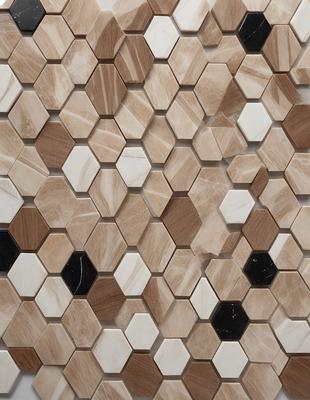 The primary subject of the image is a wall with a unique and intricate design. The wall features a pattern of hexagonal shapes, which are arranged in a honeycomb-like pattern. The setting is indoors, likely in a room with a white color scheme. The visual style of the image is a combination of digital art and illustration, creating a visually appealing and artistic display. The colors and mood of the image are predominantly white, giving it a clean and minimalist appearance.