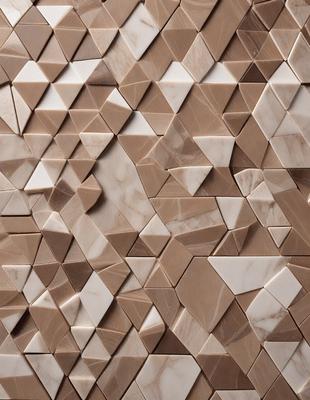 The primary subject of the image is a wall made of marble tiles. The setting is a room with a marble wall, and the visual style is a close-up of the marble tiles. The colors and mood of the image are predominantly neutral, with the marble tiles providing a sense of elegance and sophistication.
