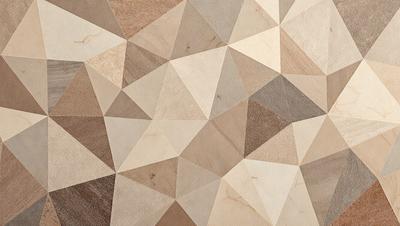 The primary subject of the image is a patterned surface, which appears to be a marble or stone tile. The setting is a room with a brown and white color scheme. The visual style is a combination of digital art and illustration, creating a unique and intricate design. The colors and mood of the image are warm and inviting, with the brown and white tones creating a sense of sophistication and elegance.