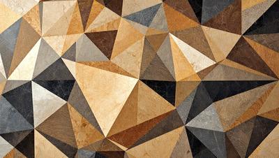 The primary subject of the image is a patterned surface, which appears to be a combination of wood and stone. The setting is a close-up of the pattern, showcasing the intricate design. The visual style is a mix of digital art and illustration, creating a unique and artistic appearance. The colors and mood of the image are warm and earthy, with a focus on the natural elements of wood and stone.