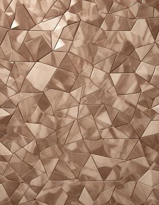 The primary subject of the image is a close-up of a marble wall with a patterned design. The setting is a room with a marble wall, and the visual style is a close-up of the wall. The colors and mood of the image are predominantly brown and earthy tones, giving the wall a natural and elegant appearance.