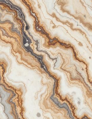 The primary subject of the image is a marble-like pattern, which is the main focus of the image. The setting is a marble-like surface, and the visual style appears to be a close-up of the marble pattern. The colors and mood of the image are predominantly earthy tones, giving it a natural and earthy atmosphere.