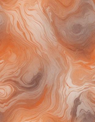 The image features a close-up of a marbled surface, possibly a piece of wood or a stone. The marbled surface has a mix of orange and brown colors, creating a visually appealing and textured appearance. The primary subject of the image is the marbled surface, which serves as the focal point of the scene. The setting or background is the marbled surface itself, with no additional elements or objects visible in the image. The visual style of the image is a close-up, which emphasizes the intricate details