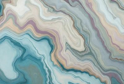 The primary subject of the image is a close-up of a colorful, textured, and patterned surface. The setting appears to be a natural environment, possibly a rock formation or a geological feature. The visual style of the image is a combination of photo and digital art, creating a unique and intricate design. The colors and mood of the image are vibrant and lively, with a focus on the natural patterns and textures of the surface.