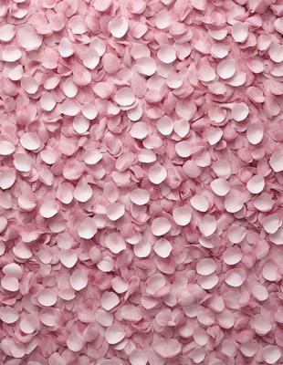 The primary subject of the image is a large pink surface covered with a pattern of pink and white flowers. The setting appears to be a pink background, which adds to the overall mood of the image. The visual style of the image is a combination of photo and digital art, creating a unique and eye-catching pattern. The colors and mood of the image are predominantly pink and white, giving it a warm and inviting atmosphere.