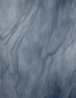 The primary subject of the image is a large, textured surface with a blue and white color scheme. The setting appears to be a cloudy sky, creating a moody atmosphere. The visual style of the image is a combination of photo and digital art, giving it a unique and artistic appearance. The dominant colors are blue and white, with the blue being more prominent in the background and the white being more prominent on the textured surface.