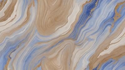 The primary subject of the image is a wooden table with a blue and brown marbled surface. The setting is a room with a blue and brown marbled table. The visual style is a photo of the table. The dominant colors are blue and brown, creating a warm and inviting atmosphere.