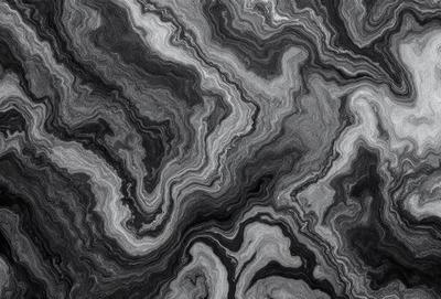The primary subject of the image is a close-up of a marble-like pattern, which appears to be a textured stone or a patterned fabric. The setting is a black and white background, which adds a sense of depth and contrast to the image. The visual style is a combination of a photo and a digital art, illustration, or drawing, creating a unique and intricate pattern. The colors and mood of the image are predominantly black and white, giving it a classic and timeless feel.