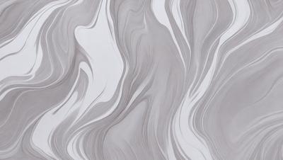 The primary subject of the image is a large, gray, and white wall with a patterned design. The setting is a room with a white background, and the visual style appears to be a combination of digital art and illustration. The dominant colors are gray and white, creating a clean and modern atmosphere.