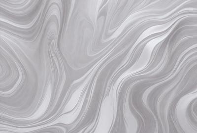 The primary subject of the image is a large, gray, and white marble wall. The setting is a room with a marble floor, and the visual style is a close-up of the marble wall. The colors and mood of the image are predominantly gray and white, giving it a clean and elegant appearance.