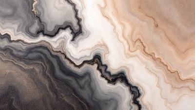 The primary subject of the image is a close-up of a marble stone with a pattern of black and white. The setting is a natural environment, possibly a rock formation or a stone wall. The visual style is a close-up of the marble stone, showcasing its intricate pattern. The colors and mood of the image are predominantly black and white, giving it a classic and timeless appearance.