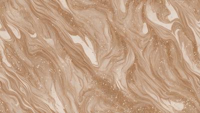 The primary subject of the image is a close-up of a marble-like surface with a brown and white color scheme. The setting is a patterned surface, possibly a wall or a piece of artwork. The visual style appears to be a combination of a photo and a digital artwork, creating a unique and intricate design. The colors and mood of the image are warm and inviting, with the brown and white tones evoking a sense of natural beauty and elegance.