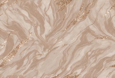 The primary subject of the image is a marble-like surface with a gold-like pattern. The setting is a stone-like background, and the visual style appears to be a combination of a photo and digital art. The colors and mood of the image are predominantly gold and earthy tones, creating a warm and natural atmosphere.