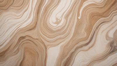The primary subject of the image is a wooden surface with a unique and intricate pattern. The setting is a close-up view of the wooden surface, showcasing the detailed design. The visual style is a close-up of the wooden surface, which gives a sense of depth and texture. The colors and mood of the image are predominantly brown and earthy tones, creating a warm and natural atmosphere.