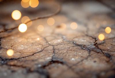 The primary subject of the image is a close-up of a rocky surface with a cracked and rough texture. The setting is a rocky outdoor environment, and the visual style appears to be a photo. The colors in the image are predominantly earth tones, such as brown and gray, which create a natural and rugged atmosphere.