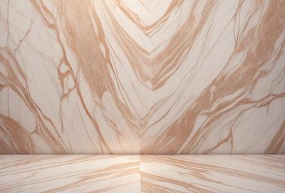 The primary subject of the image is a marble wall with a unique, swirling pattern. The setting is a room with a white surface, which contrasts with the marble wall. The visual style is a close-up of the marble wall, showcasing its intricate design. The colors and mood of the image are predominantly neutral, with the marble wall being the main focus and the white surface providing a clean and minimalist backdrop.