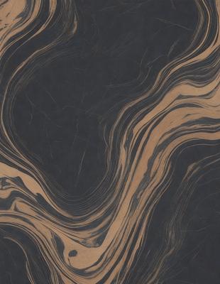 The primary subject of the image is a marble countertop with a unique and intricate design. The setting is a kitchen, with the countertop being the main focus of the scene. The visual style is a combination of a photo and digital art, creating a striking and artistic representation of the marble countertop. The colors and mood of the image are predominantly dark, with the marble countertop being the main source of light and visual interest.
