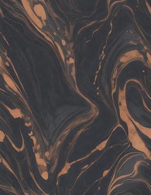 The primary subject of the image is a close-up of a marbled surface, which appears to be a piece of art or a decorative item. The setting is a dark background, which contrasts with the marbled surface. The visual style is a combination of a photo and a digital art, illustration, or drawing. The colors and mood of the image are predominantly dark, with the marbled surface being the main focus and source of visual interest.