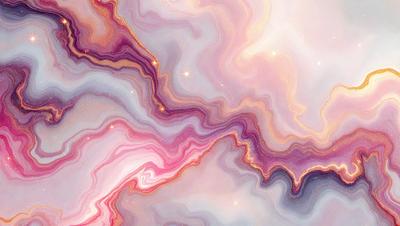 The primary subject of the image is a colorful, swirling, and abstract pattern. The setting is a purple and pink background, which adds to the vibrant and lively atmosphere of the scene. The visual style is a combination of digital art and illustration, creating a unique and eye-catching design. The dominant colors in the image are purple, pink, and gold, which contribute to a warm and inviting mood.
