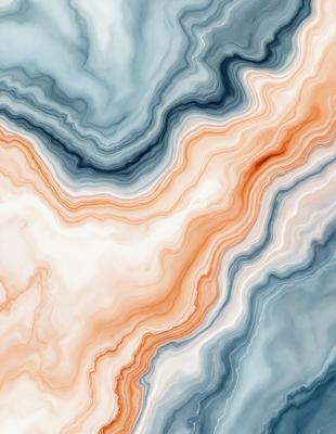 The primary subject of the image is a marbled stone, which is the main object, scene, or focus of the image. The setting/background features a blue and white marbled stone, which is the environment, backdrop, or surface visible in the image. The visual style of the image is a photo, as it is a real-life representation of the marbled stone. The colors and mood of the image are predominantly blue and white, with a slightly warm and cool tone, depending on the lighting and angle.