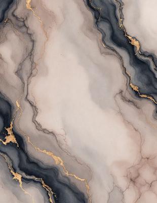 The primary subject of the image is a marble-like surface with a gold-like pattern. The setting is a stone-like background, and the visual style appears to be a combination of a photo and digital art. The colors and mood of the image are predominantly dark, with a touch of gold, creating a moody and dramatic atmosphere.