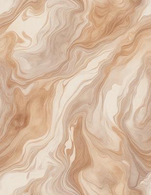 The primary subject of the image is a patterned wallpaper with a brown and white color scheme. The setting is a room with a wooden floor, and the visual style appears to be a combination of a photo and a drawing. The colors and mood of the image are warm and inviting, creating a cozy atmosphere.