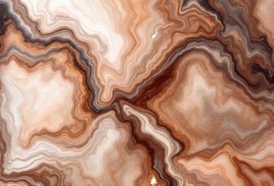 The primary subject of the image is a close-up of a marble stone with a unique and intricate pattern. The setting is a natural environment, possibly a rock formation or a stone wall. The visual style is a close-up of the marble stone, showcasing its texture and details. The colors and mood of the image are predominantly earthy tones, giving it a natural and organic feel.