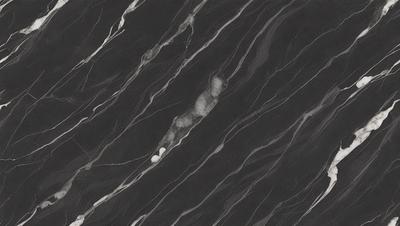 The primary subject of the image is a black and white photo of a marble surface with a white ball on it. The setting is a marble countertop, and the visual style is a close-up of the marble surface. The colors and mood of the image are predominantly black and white, giving it a classic and elegant appearance.