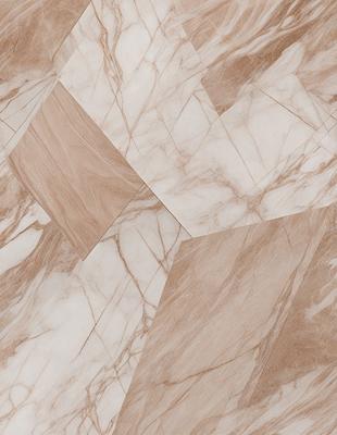 The primary subject of the image is a marble floor with a patterned design. The setting is a room with a marble floor, and the visual style is a close-up of the floor. The colors and mood of the image are predominantly neutral, with the marble floor providing a sense of elegance and sophistication.