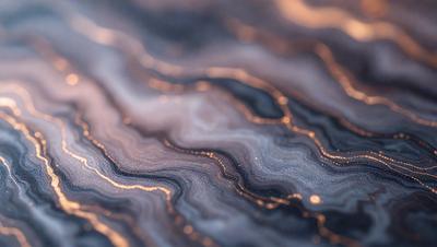 The primary subject of the image is a close-up of a rocky surface with a pattern of light and dark colors. The setting appears to be a dark room, and the visual style is a combination of a photo and digital art. The colors and mood of the image are predominantly dark, with the light and dark colors creating a contrasting pattern on the rocky surface.