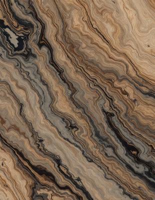 The primary subject of the image is a close-up of a wooden table with a marbled pattern. The setting is indoors, with the table being the main focus of the scene. The visual style appears to be a photo, capturing the intricate details of the marbled pattern. The colors and mood of the image are predominantly dark, with the marbled pattern providing a contrasting texture.