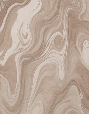 The primary subject of the image is a wooden surface with a unique and intricate pattern. The setting is a room with a wooden floor, and the visual style appears to be a combination of a photo and a digital art or illustration. The colors and mood of the image are predominantly brown and cream, giving it a warm and natural atmosphere.