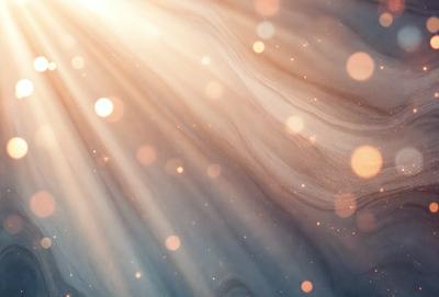 The primary subject of the image is a bright, sunny sky filled with sunlight and a few clouds. The setting is a clear day with a blue sky, and the visual style is a natural, outdoor scene. The colors and mood of the image are warm and inviting, with the sunlight creating a sense of warmth and tranquility.