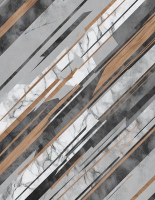 The primary subject of the image is a marble-like pattern, which is the main focus of the image. The setting is a grey and white marble-like surface, which serves as the background. The visual style of the image is a combination of digital art and illustration, creating a unique and artistic appearance. The colors and mood of the image are predominantly grey and white, giving it a clean and modern feel.