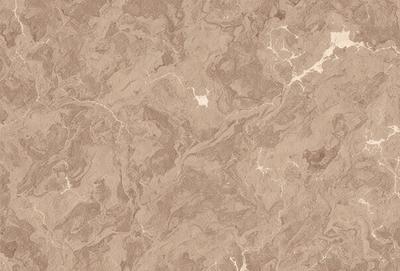 The primary subject of the image is a marble wall with a brown and white pattern. The setting is a room with a brown and white marble floor. The visual style is a close-up of the marble wall, showcasing its intricate design. The colors and mood of the image are warm and earthy, with the brown and white marble creating a natural and elegant atmosphere.