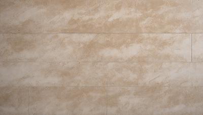The image features a large, empty room with a white tiled wall. The tiles are arranged in a pattern, creating a visually appealing surface. The room appears to be a large bathroom, with the tiled walls and floors being a common feature in such spaces. The overall atmosphere of the room is clean and minimalistic, with the white tiles and empty space creating a sense of simplicity and tranquility.