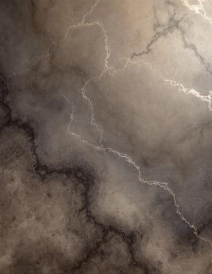 The primary subject of the image is a close-up of a marble wall with a pattern of lightning bolts. The setting is a stone wall, and the visual style is a photo. The dominant colors are brown and white, creating a natural and earthy atmosphere.