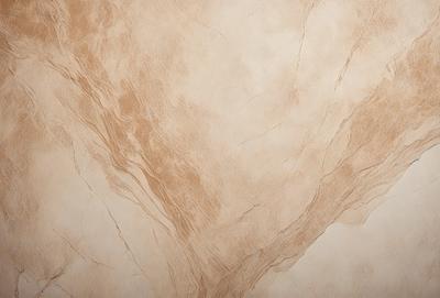 The primary subject of the image is a close-up of a marble wall. The setting is a room with a marble wall, and the visual style is a photo. The colors and mood of the image are warm and natural, with the marble wall being the main focus.