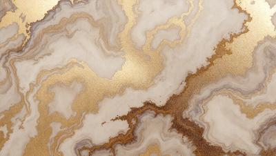 The primary subject of the image is a marble-like surface with a gold-like pattern. The setting is a room with a marble-like wall, and the visual style appears to be a combination of a photo and digital art. The colors and mood of the image are warm and inviting, with the gold-like pattern adding a touch of luxury and sophistication.