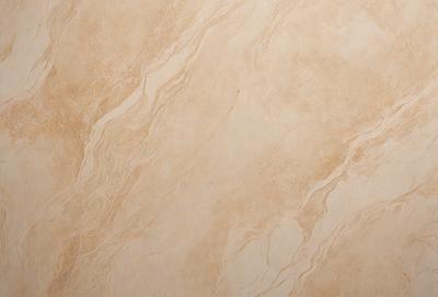 The primary subject of the image is a close-up of a marble wall with a patterned texture. The setting is a room with a tan-colored wall, which adds to the overall atmosphere. The visual style is a realistic representation of the marble wall, showcasing its unique texture and pattern. The colors and mood of the image are warm and inviting, with the tan-colored wall and the natural patterns of the marble wall creating a sense of elegance and sophistication.