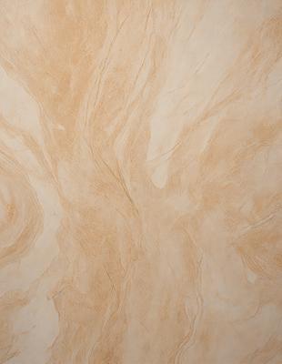 The primary subject of the image is a wall with a brown and white marbled pattern. The setting is a room with a white background. The visual style is a photo of a marbled wall. The dominant colors are brown and white, creating a warm and earthy atmosphere.
