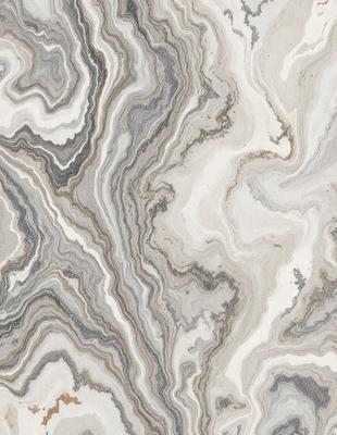 The primary subject of the image is a marble-like patterned tile. The setting is a wall, and the visual style is a close-up of the tile. The colors and mood of the image are predominantly grays and whites, giving it a clean and elegant appearance.