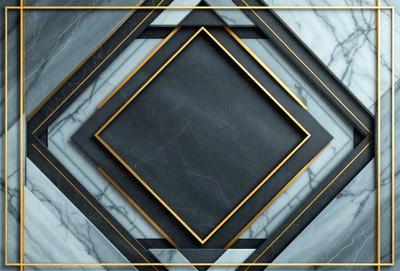 The primary subject of the image is a black square, which is the main object, scene, or focus of the image. The setting/background features a marble surface, which adds to the overall atmosphere and visual style of the image. The colors and mood of the image are predominantly black and white, giving it a classic and elegant appearance.
