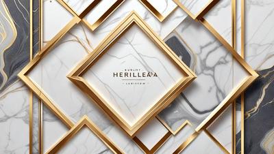 The primary subject of the image is a marble tile pattern. The setting is a white marble tile, and the visual style is a digital art or illustration. The colors and mood of the image are predominantly white and neutral, giving it a clean and elegant appearance.