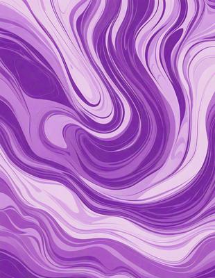 The primary subject of the image is a purple and white swirl pattern, which appears to be a digital art or illustration. The setting is a purple background, and the visual style is a combination of digital art and illustration. The dominant colors are purple and white, creating a calming and soothing atmosphere.