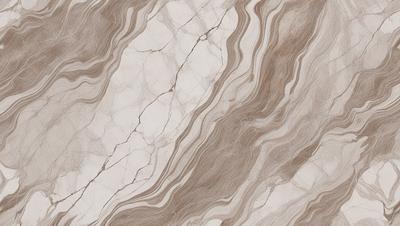 The primary subject of the image is a marble tile with a cracked surface. The setting is a marble wall, and the visual style is a close-up of the marble tile. The colors and mood of the image are predominantly brown and grey, giving it a natural and earthy appearance.