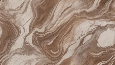 The primary subject of the image is a marble-like patterned surface, which appears to be a marble-textured wallpaper or a marble-like stone. The setting is indoors, with the marble-like surface as the main focus. The visual style is a close-up of the marble-like surface, showcasing its intricate pattern. The colors and mood of the image are predominantly earthy tones, giving it a natural and elegant appearance.