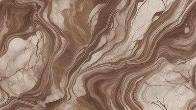 The primary subject of the image is a marble-like patterned surface, which appears to be a marble-textured wallpaper or a marble-like stone. The setting is a room with a marble-textured wall, and the visual style is a close-up of the marble-like surface. The colors and mood of the image are predominantly brown and earthy tones, giving it a natural and elegant appearance.